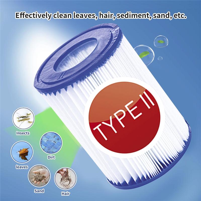 HHO-Per 58094 Tipo II Per Cartuccia Filtro Piscina Fuori Terra Ricambio Per 58383, Vasche Idromassaggio Compatibile Unità Filtro Pompa
