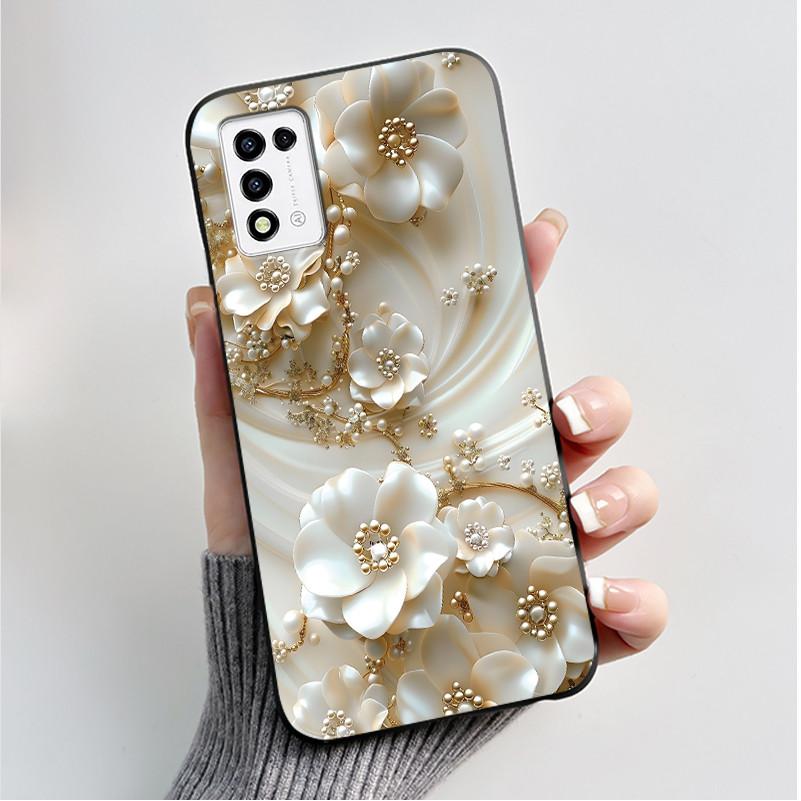 Phone Case For ZTE Libero 5G III A202ZT / Libero 5G II A103ZT Casing Fashion Butterfly Flower Black Soft TPU Case Silicone Cover