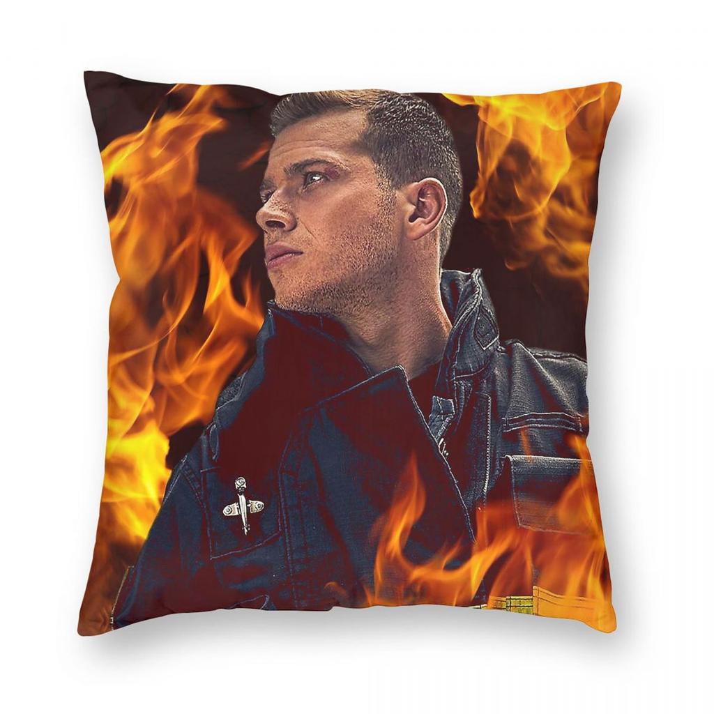 Evan Buck Buckley Flames Pillowcase Polyester Linen Velvet Pattern Zip Decorative Pillow Case Bed Cushion Cover Wholesale