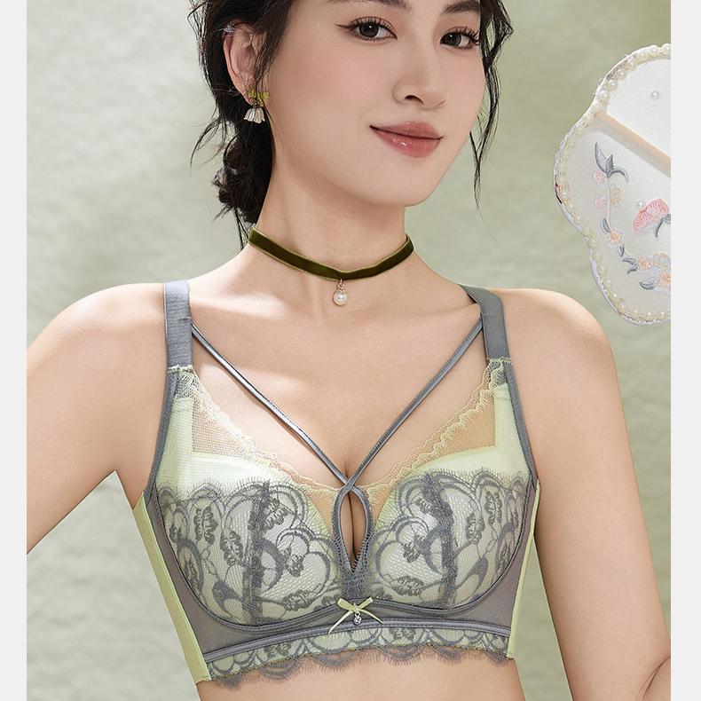 Gather Bra for Women Adjustable Accessory Breast Anti Sagging Bra Sexy Lace Bra