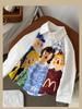 2025 Boys' Spring Cartoon Long-Sleeve Shirt - Korean Style Casual Cotton Top
