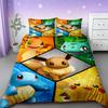 Pikachu 3pcs Duvet Cover Cute Pokemon Bedding Set Quilt Covers Comforter Cover Queen King Size for Teens Bedroom Bed Decor