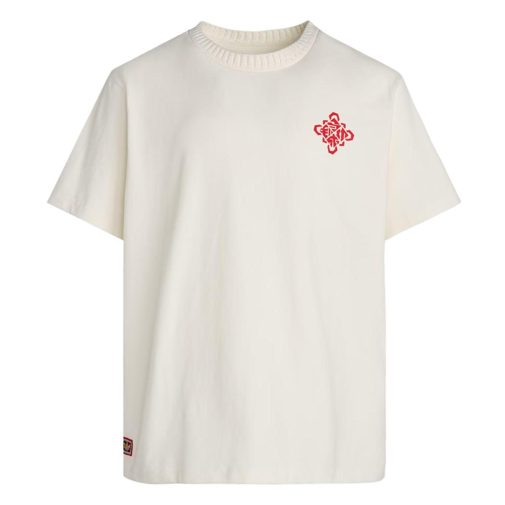 adidas Originals LNY Horse Graphic Regular Fit Crew Neck Short Sleeve T-Shirt Unisex Off White KT0713