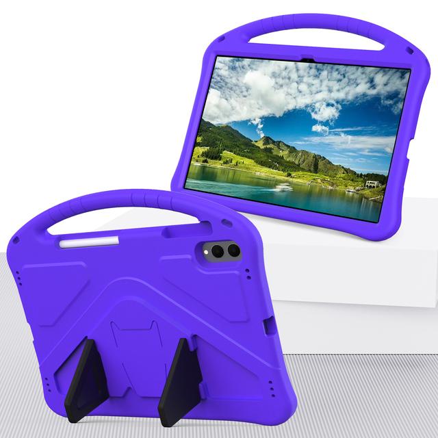 

EVA Stand Case For Samsung Galaxy Tab S11 Ultra 2025 14.6 inch SM-X930 SM-X936B SM-X936N SM-X930N Kids Cover With Hand Holder S11Ultra SM-X930 936 фиолетовый