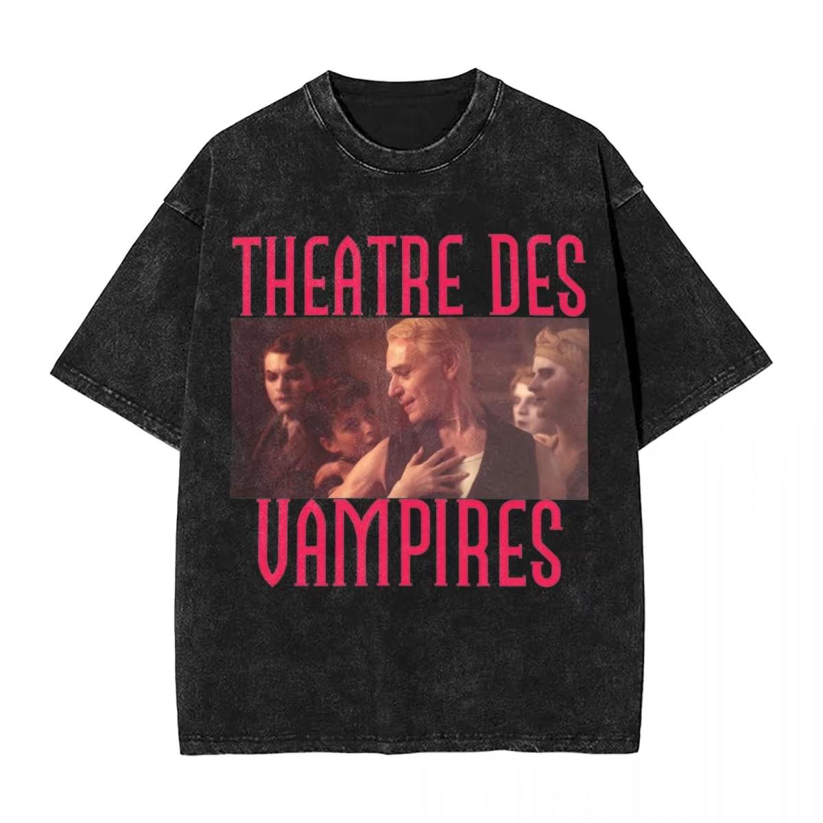 Theatre Des Vampires Interview with The Vampire Washed T-Shirt Man T Shirts Summer O-Neck Hipster Tee Shirt Clothing S
