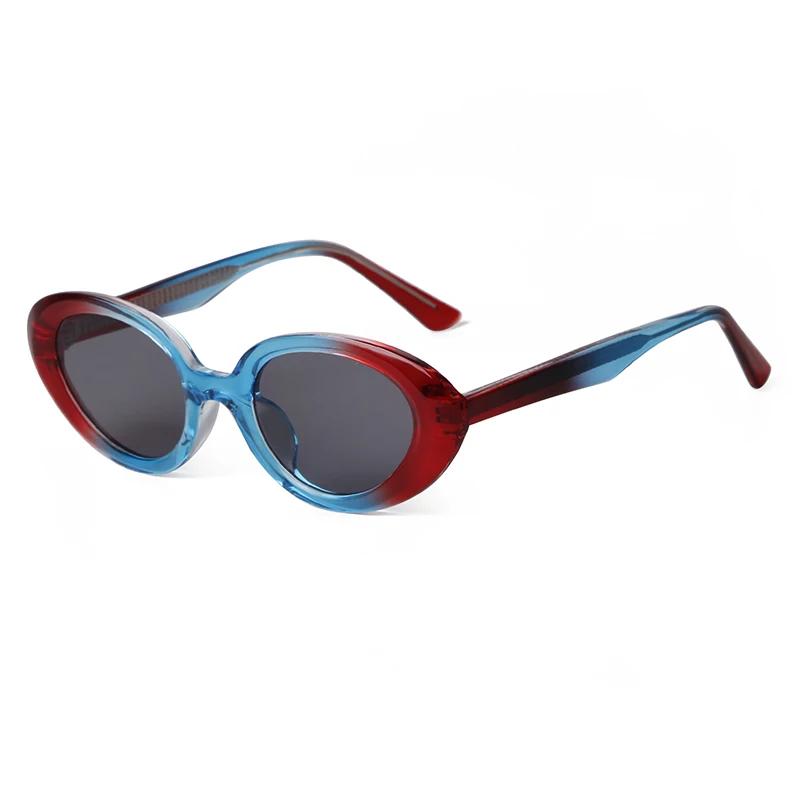 Vintage Retro Vintage Sunglasses Woman Oval Shape Narrow Eyeglasses Small Frame Fashion Brand Style Trendy Sun Glasses Women Lady Goggle UV400
