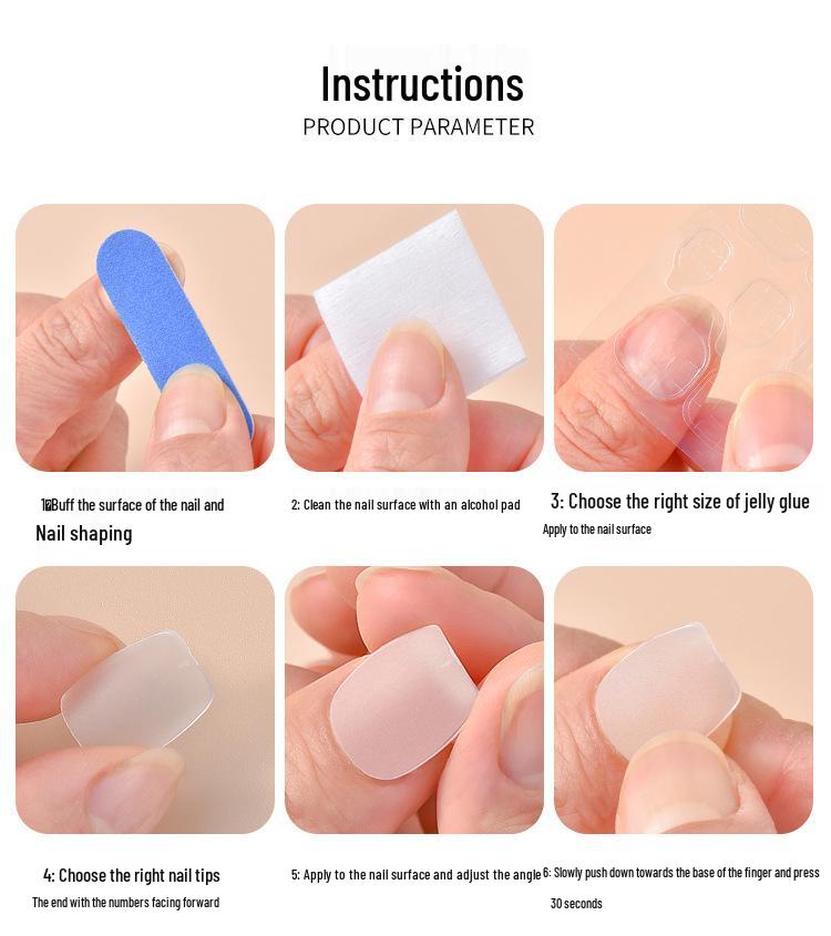 French Sparkle Pointes d'ongles Diamant - Ongles Faux Rectangulaires Élégants