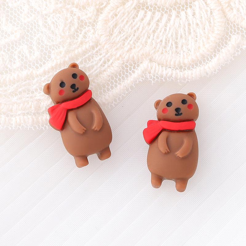 Cute Cartoon Duck Bear DIY Resin Ornaments: Phone Case, Hair Accessories, Stickers - Small Size