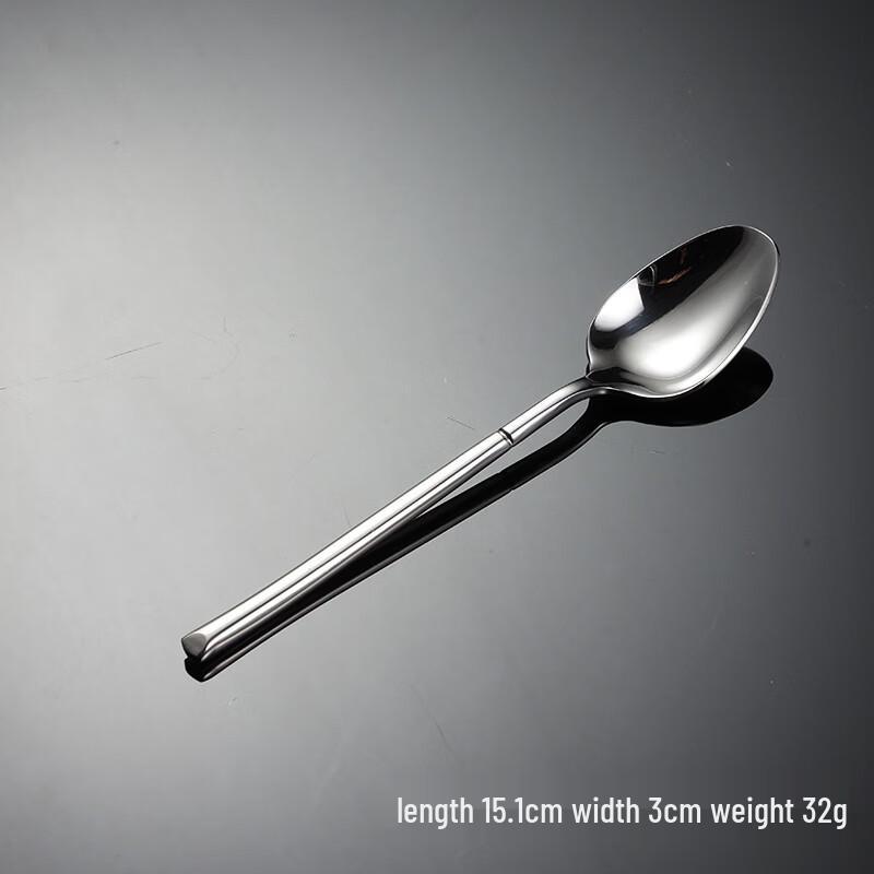 Qianxing 304 Stainless Steel Mirror Finish Tea Spoons - 10-Pack