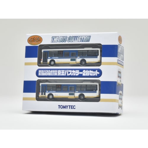 The Bus Collection: Keio Bus Goodbye Nishiko 96MC Medium-Sized Long Bus in Keio Bus Colors, Set of 2, Diorama Supplies