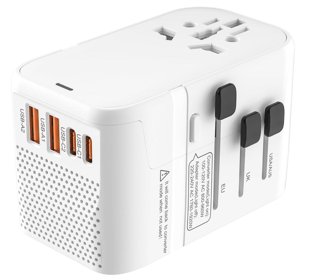 220V to 100V Transformer for International International Outlet Sine Wave 2 USB 2 Travel Hair Compatible with up to 200 Including and South Made in