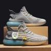 Transparent jelly sole casual shoes spring new fly-woven breathable running shoes fashionable men's sports shoes men's shoes