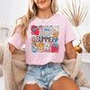 Summer Vibes T-Shirt, Retro Beach Light Pink Shirt