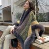 Rabbit Fur Shawl Women's Outerwear: New Autumn/Winter Fashion Cloak with Thickened Collar
