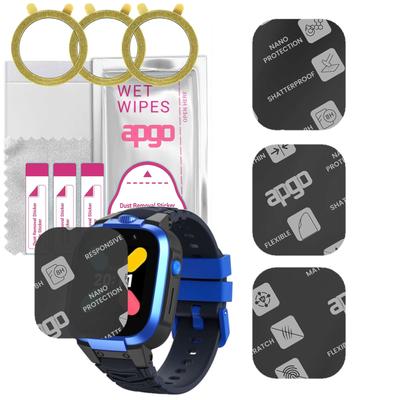 3x apgo MATTE Hybrid Schutzglas kompatibel mit Mibro Kids Watch Phone Z3, flexibles Nano Glas, toller Ersatz für Panzerglas, kratzfest