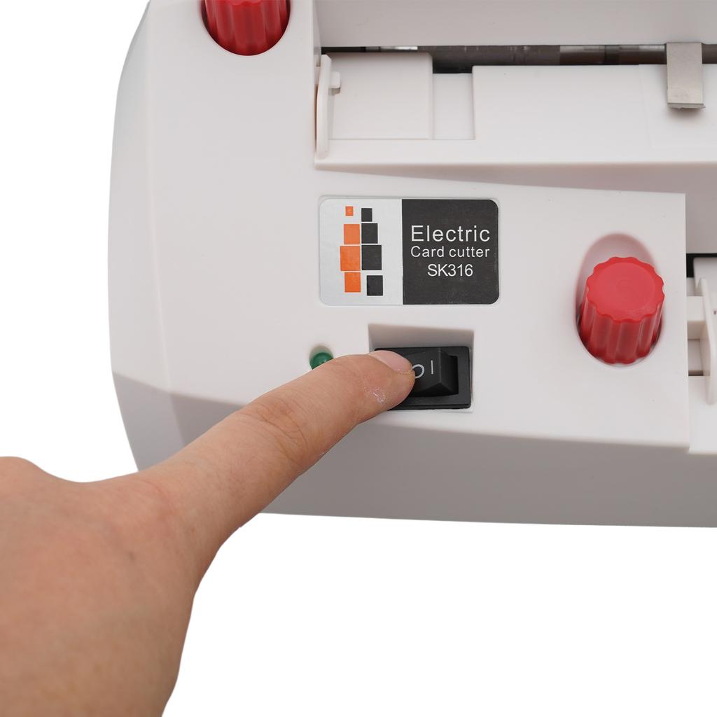 Electric Business Card Cutter Machine Automatic 3.5"x2" Cardboard Cutter High-Speed Paper Trimmer with Auto Feed & Waste Removal