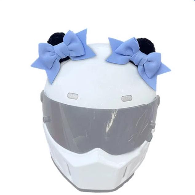 2Pcs Butterfly Knot Motorcycle Hat Decoration Bowknot Moto Helmet Ears  for Women Cycling