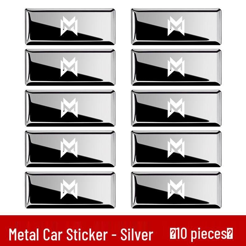 Suitable Sticker for Mengshi 917/M817/M800 Cars: Metal Car Emblem, Decorative Door Handle for Interior Modification.