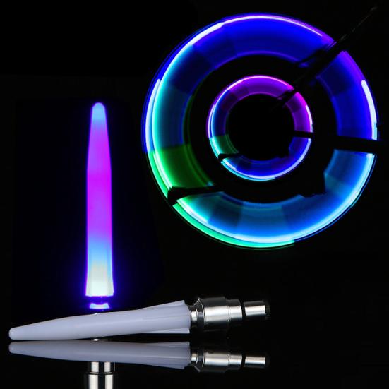 2Pcs Bicycle Night Safety Warning Lamp Bike Tire Valve Caps Wheel LED Light
