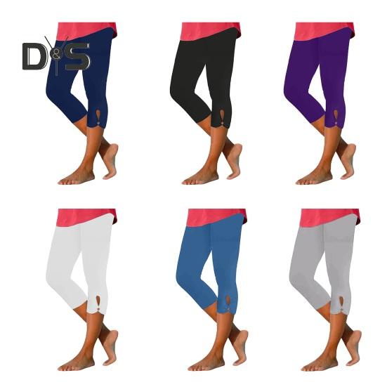 Γυναικεία Κάπρι Παντελόνια Γιόγκα Κάπρι Κολάν Ψηλόμεσα Ελαστικά Παντελόνια Συμπίεσης για Προπόνηση Αθλητικό Τρέξιμο Γιόγκα Ταξίδια