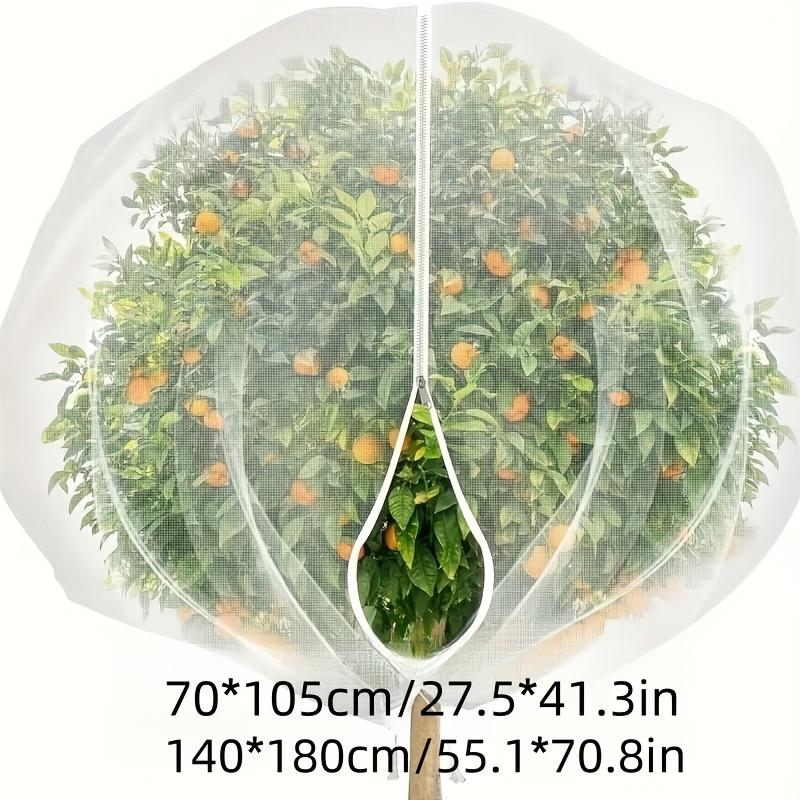 Fruit Tree Netting Covers with Zipper & Drawstring Closure, Heavy-Duty PE Proof Net, Garden Protection Netting for Fruit Trees