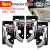 4Pcs Car Interior Inside Door Handle Left Right Replacement Set For 82620-2Z02 For Hyundai Tucson 2005 - 2009 Car Accessories