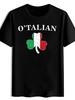 T-Shirt Vintage Vokal-Print - Kurzarm Lässig Rundhals Sommer-Essential mit A E I O U Design
