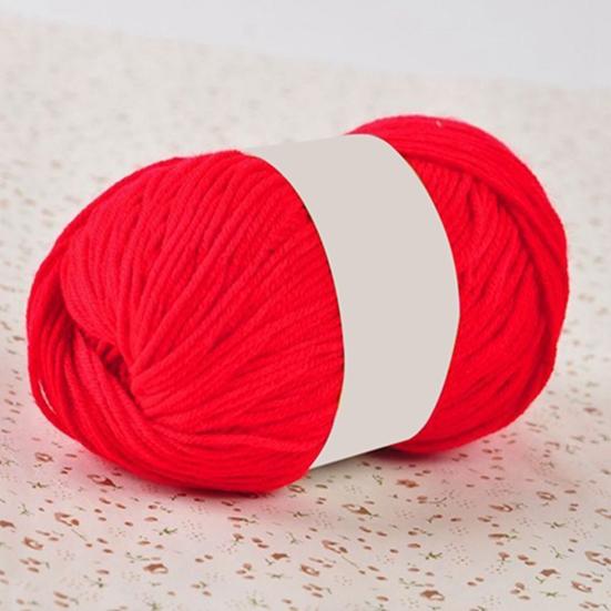 50g weiches, bequemes Wollgarn in fester Farbe zum Selbermachen, Handstricken, gewebter Häkelfaden