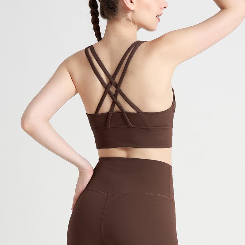 

Европейский и американский спортивный бюстгальтер с перекрестной спинкой, ударопрочный, для бега и йоги Extra Large