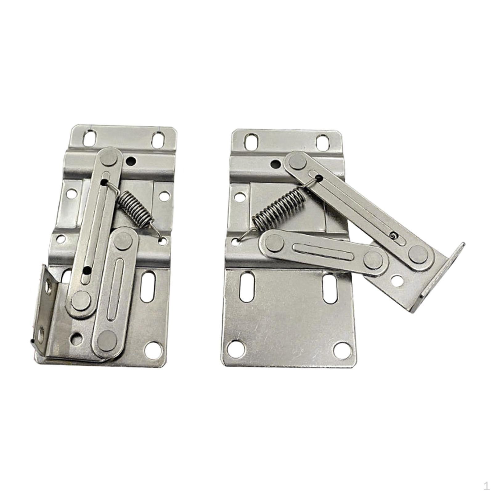 

2Pcs Flip Out Tray Hinges Sink Steel 45 Degree Opening Angle for Bookcases Home Bathroom