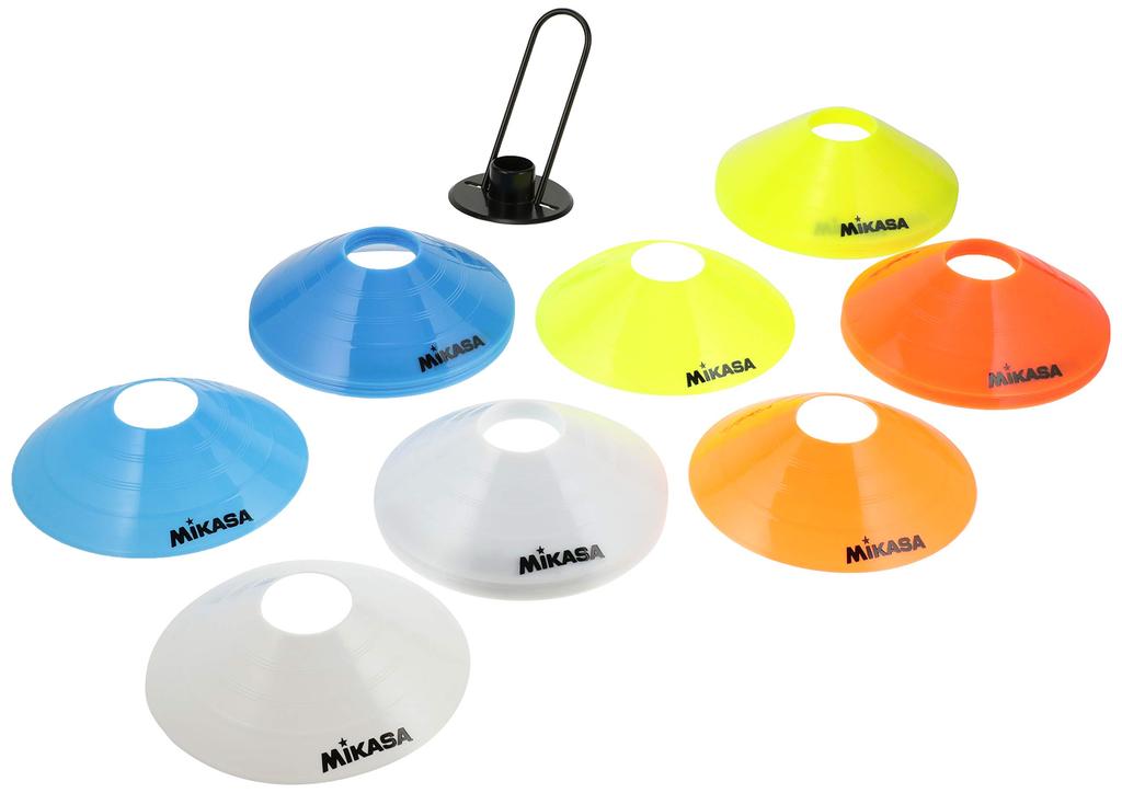 MIKASA Marker Cone Set of 40 10 Each Orange/White/Yellow/Blue CO40-MINI