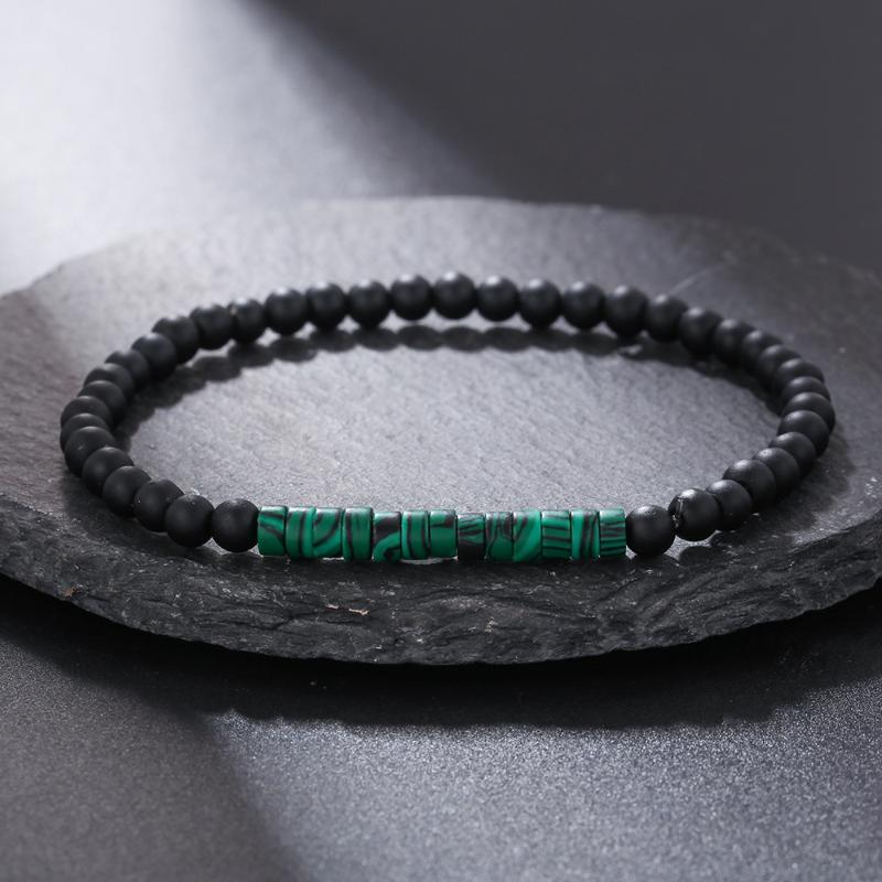 Vintage Handmade Beaded Skull Bracelet For Men Wooden Coconut Shell Beaded Bracelet Jewelry