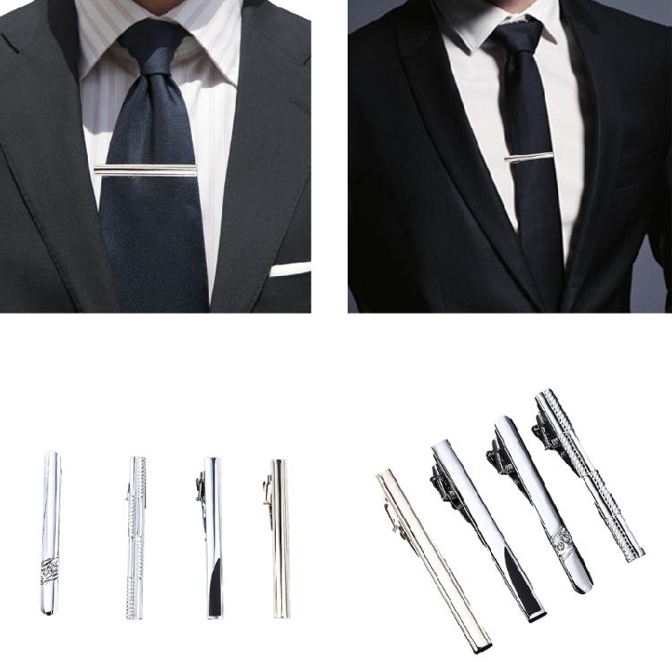 4PCS Men Neck Tie Clip for Formal Occasion Business Conference Giftbox Tie Clip