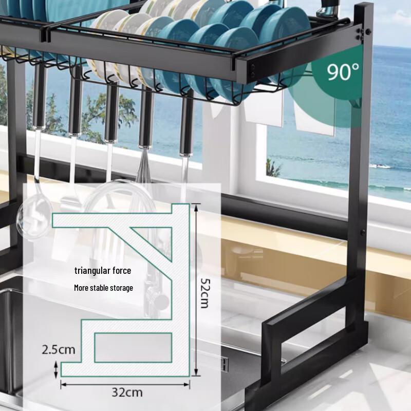 Kitchen Over-Sink Dish Drying Rack