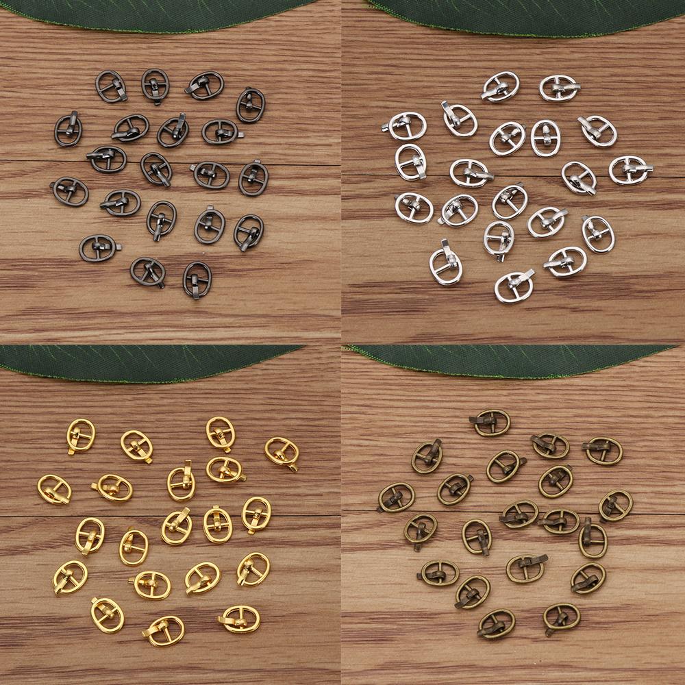 20pcs Tiny 7mm Tri-glide Belt Buckle Doll Bag Mini Ultra-small Buckles Button for DIY Handmade Doll Clothes Shoes Accessories