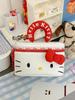 Hello Kitty Cartoon Pu Makeup Bag With Large Capacity For Daily Use