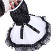 Black-white Dot Tutu Dog Dress Formal Dog Cat Dresses Elegant Glitter Bow Lace Dog Skirt  Chihuahua