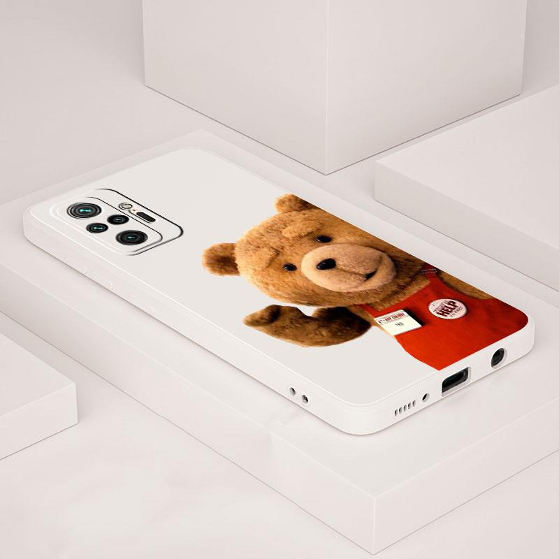

Чехол для телефона с мультяшным медведем для Xiaomi Redmi Note 11T 9C 10T 9 9S 11 11S 10 7 10C K40 Pro 9T 9A 8, мягкий жидкий силиконовый чехол для телефона Redmi K40 Gaming