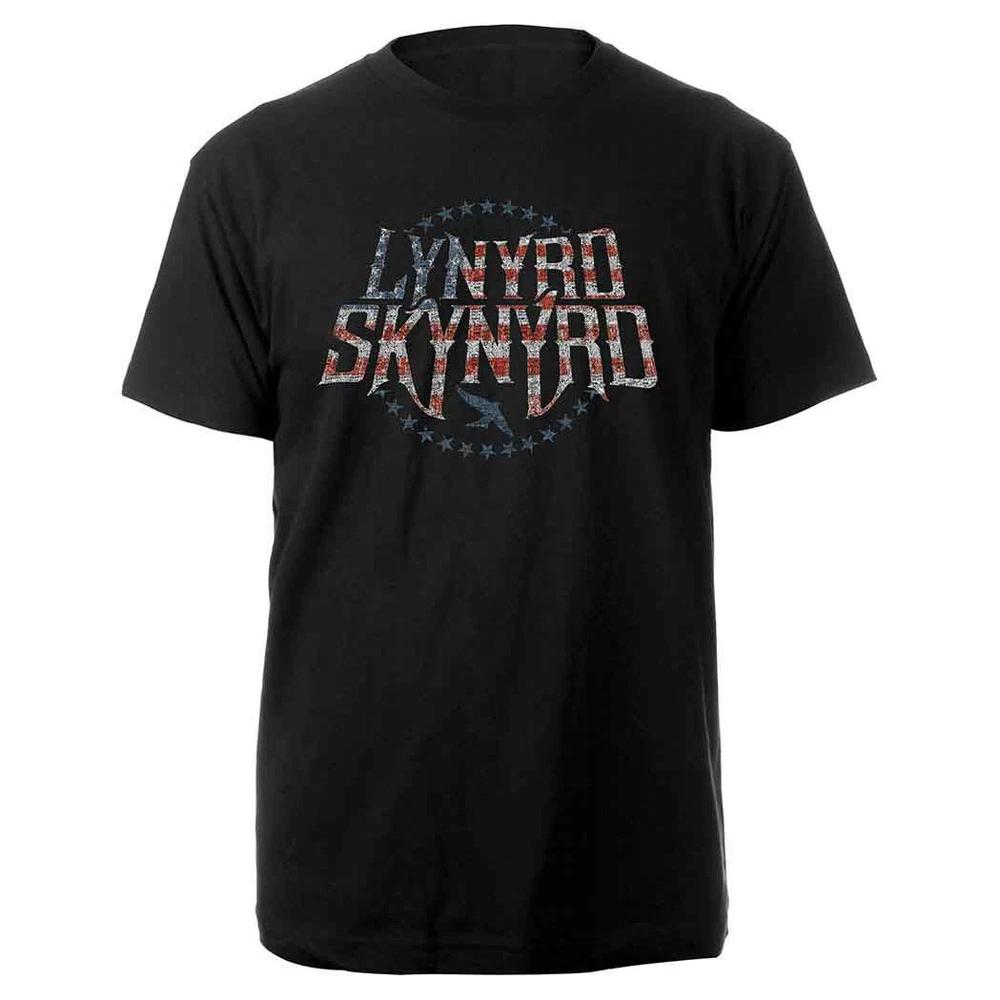 Lynyrd Skynyrd TShirt Stars and Stripes Rock Official New Black S