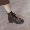 Fashion Luxury Women's Boots 2025 Spring Autumn Laceup Short Boots Fashion Anti-skid Platform Boots for Women Brand New Shoes Zapatos