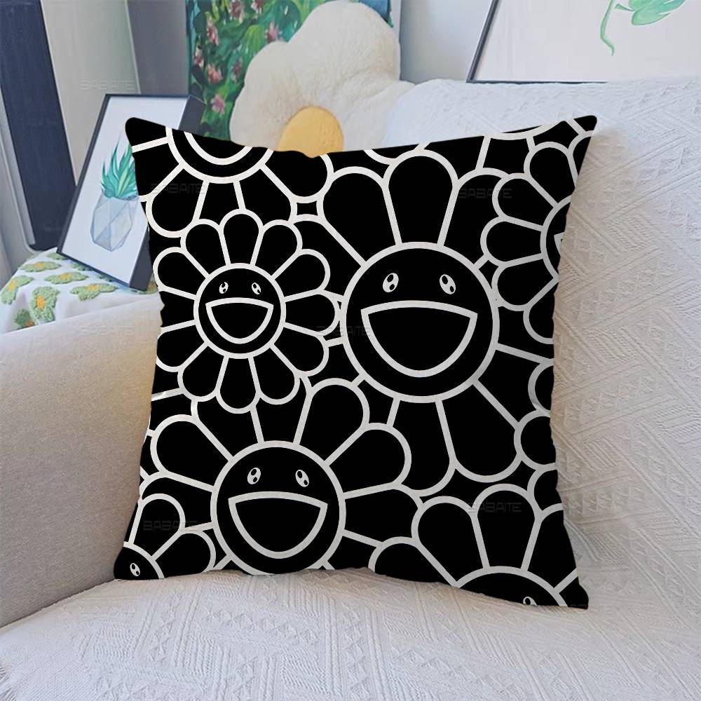 Art T-Takashi M-Murakamis Pillow Anime Pillow Sofa Bed Head Pillow Cover Cushion Cover 45x45 cm Fashion