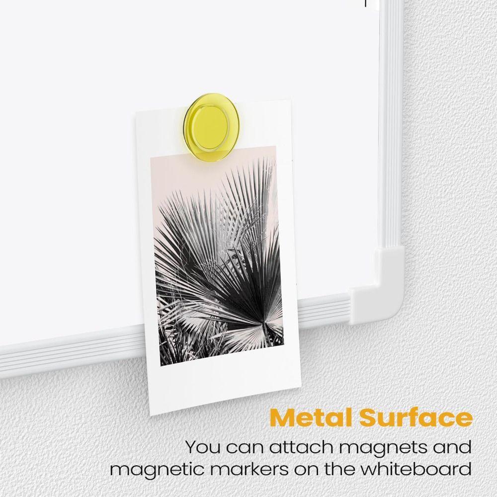 with 3 Markers & 4 Magnets Dry Erase Board Wall Mounted 16" X 12" Whiteboard Small Double-Sided Graffiti Drawing Board