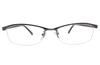 Nagoya Optical Co., Ltd. Soft Reading Glasses, Senior Glasses, Reading Glasses for Men, Stylish, Semi-rimless, Durable, Sturdy, Gray UN38 (Gray, +1.0