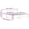 VidaXL Bed Frames with Headboard, Double Bed with Slat Base, Adult Bedroom Bed, Modern, 200x200 Cm Wood of 3216357