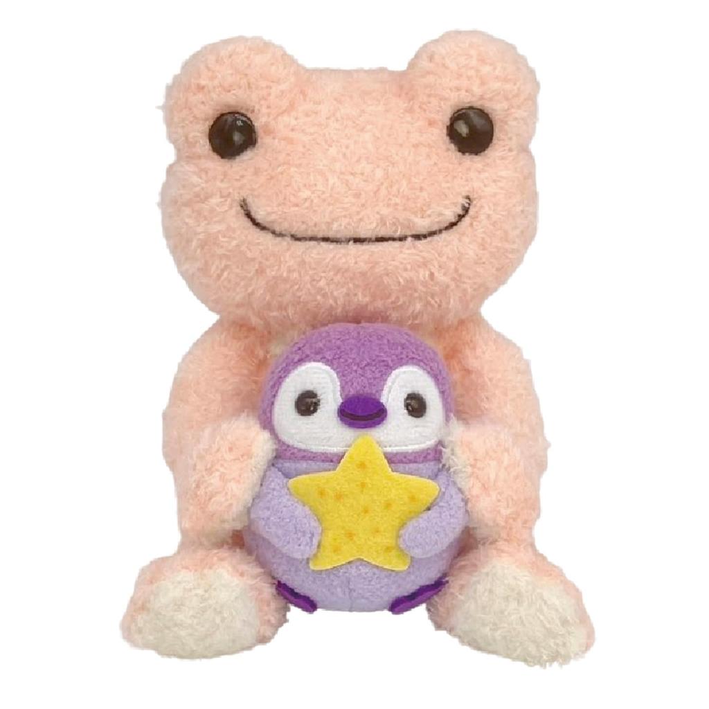 Nakajima Corporation Pickles the Friends of the Pair of Plush H15 x W11 x D13cm Frog, Sea, Toys, S, Pink, 206558-25,