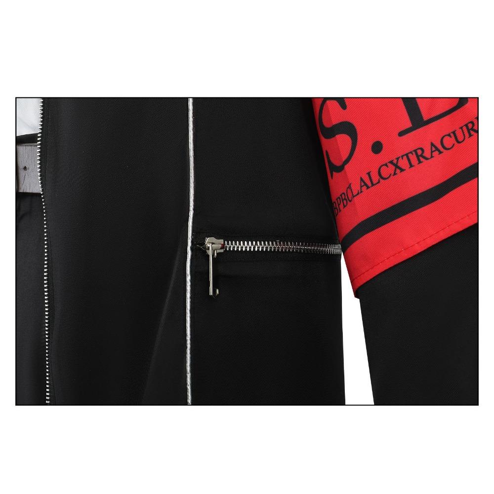 Game P3 Makoto Yuki Cosplay Costume Wig Gekkoukan High School Uniform Embroidery Black Suit Pants Shirt Daily Wearing Gifts