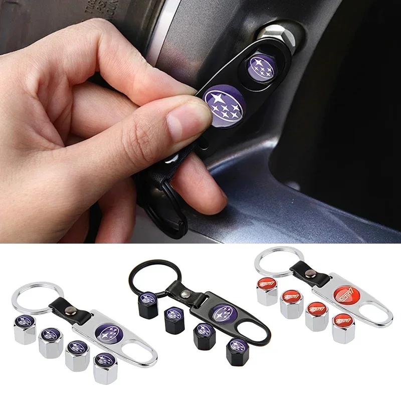 4PCS New Car Wheel Tire Valve Caps Air Cover Decoration for Subaru STI TRIBECA XV WRC WRX BRZ FORESTER IMPREZA LEGACY OUTBACK