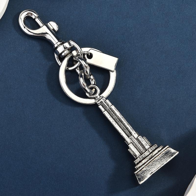 Fashionable Fruits Construction Tower Car Keychain For Women Girls High-End Backpack Decoration Exquisite Accessories Gifts
