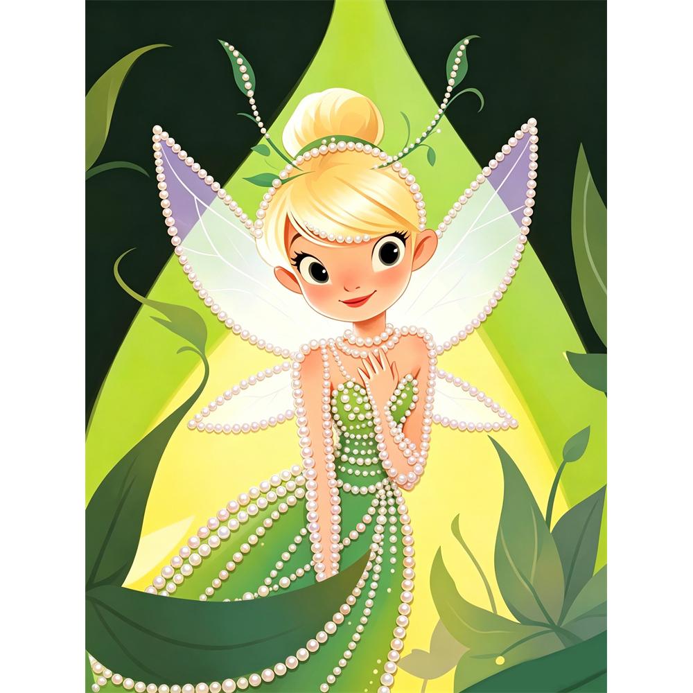 

Disney Pearl Painting Tinker Bell DIY Pearl Art Painting Pearl Gem Painting Pictures Crafts Special Shape Home Wall Decoration 30x40