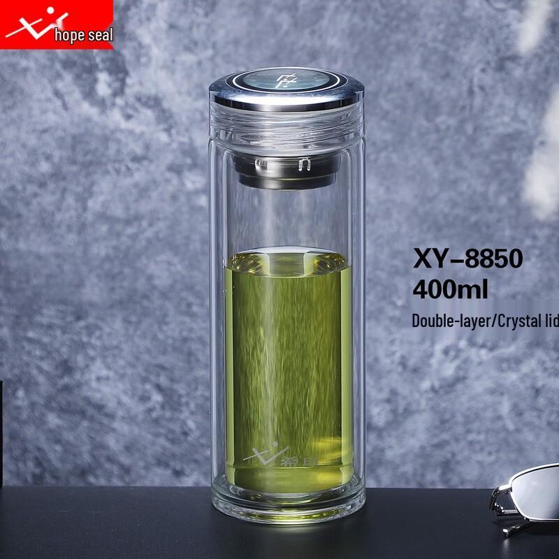 Xiyin Double-Layer Insulated Glass Tea Cup